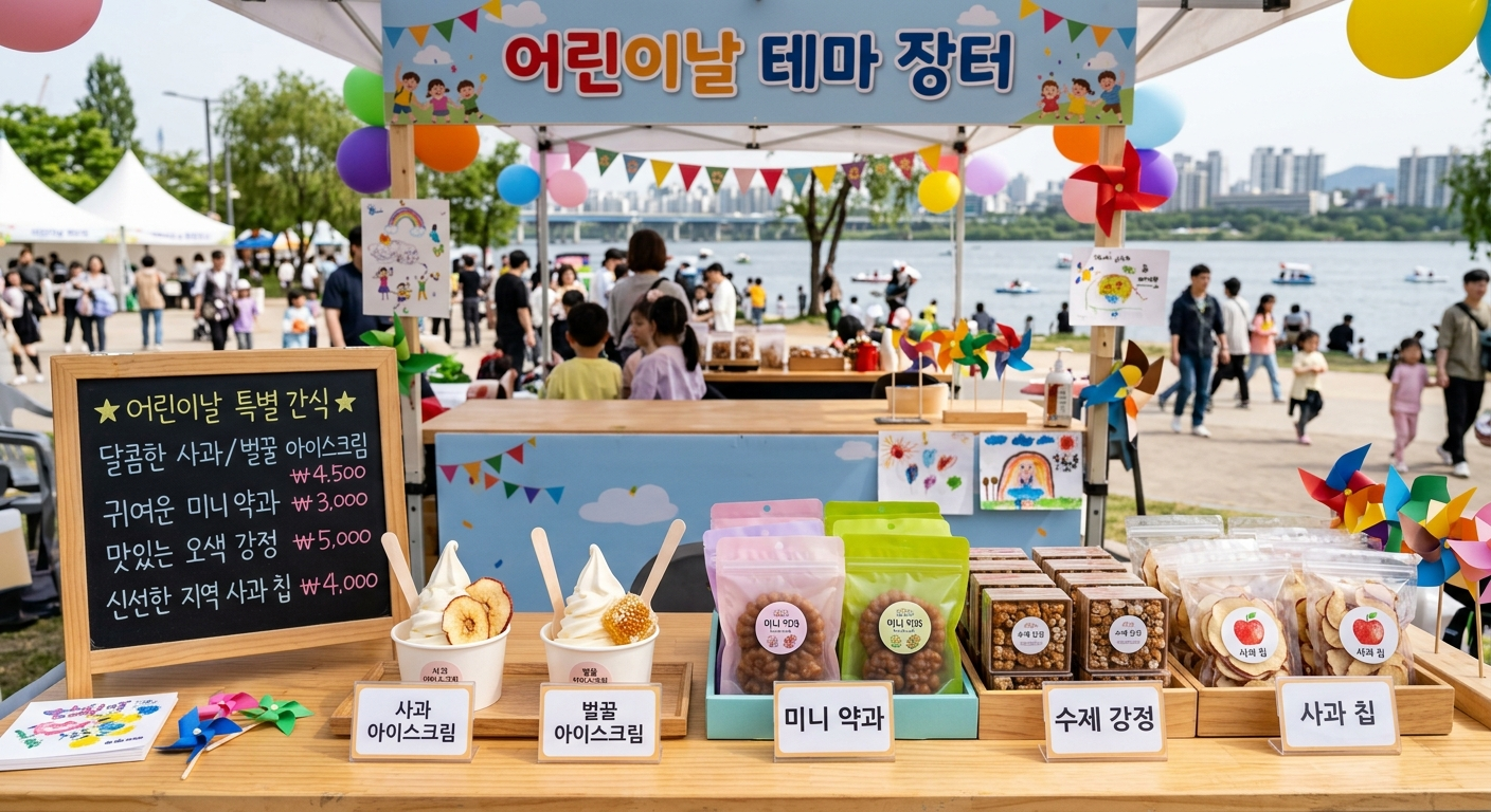 어린이날 축제와 함께한 특별한 테마 장터도 눈길을 끌었어요