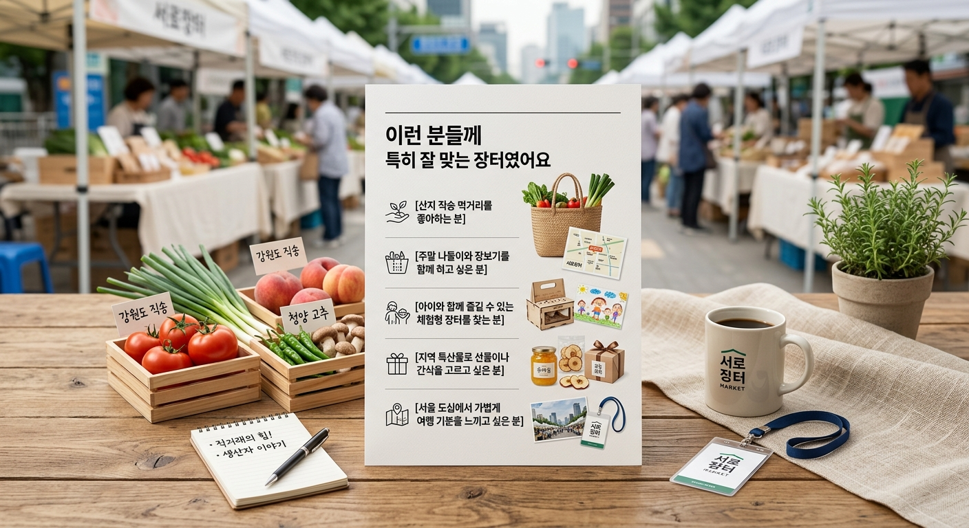 이런 분들께 특히 잘 맞는 장터였어요