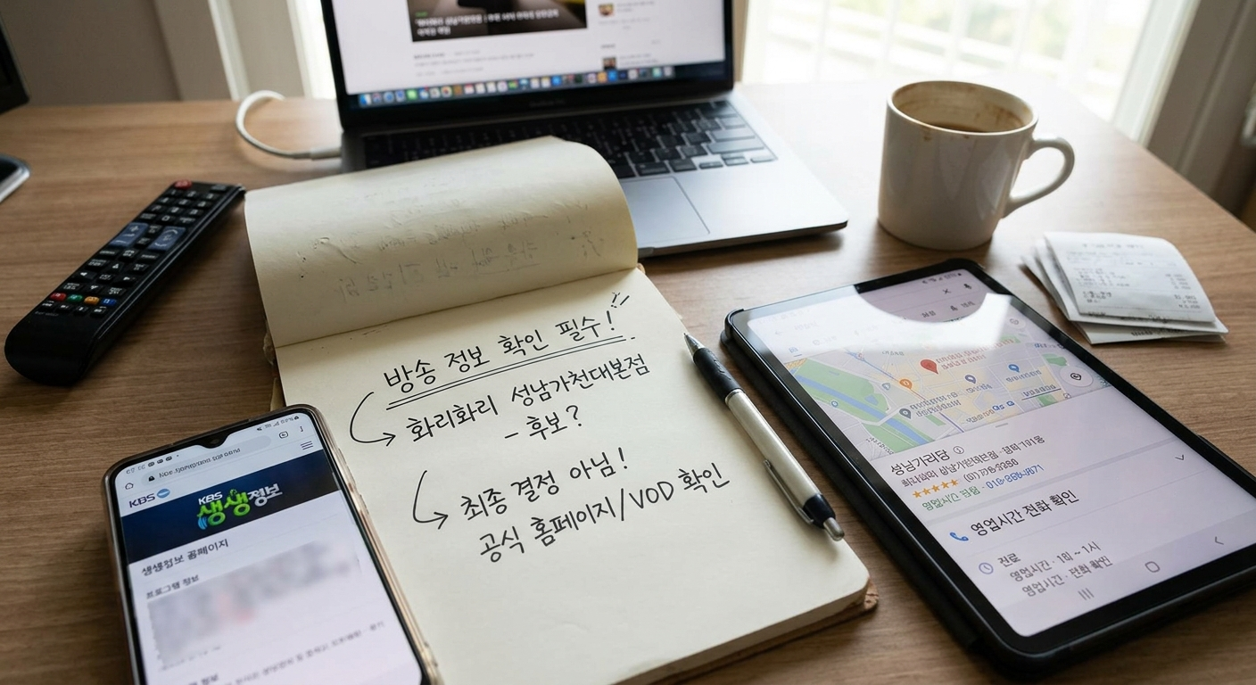 방송 후 교차검증은 필수!