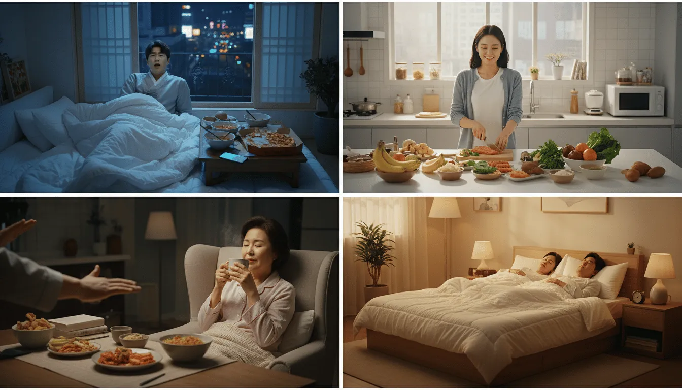 잠이 잘 오는 저녁 식단과 생활습관 체크