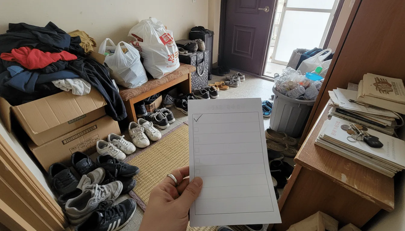 현관 수납 정리 전에 먼저 버릴 물건 체크리스트