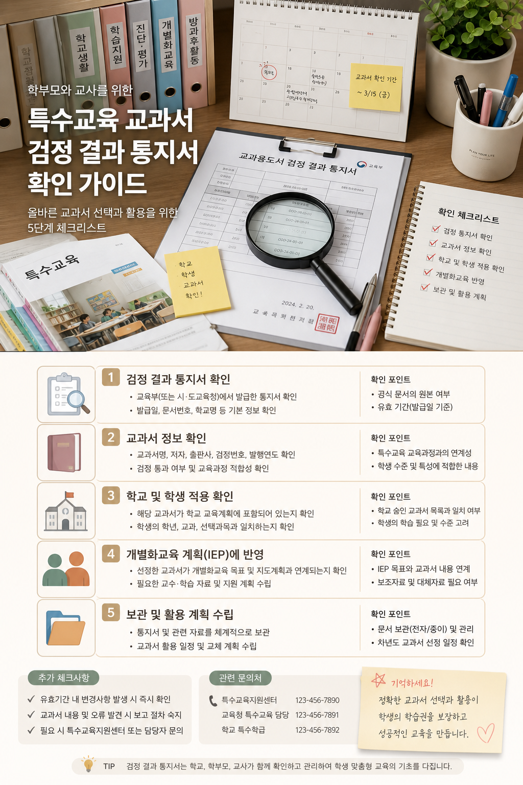 교과용도서 구분 고시 점검 순서를 정리한 체크리스트 이미지