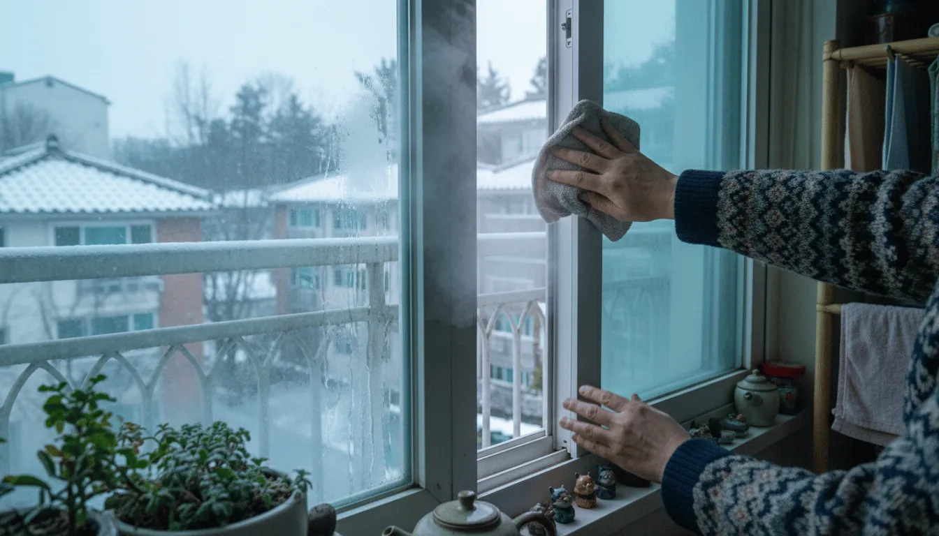 겨울철 베란다 결로 다시 안 생기게 관리 순서