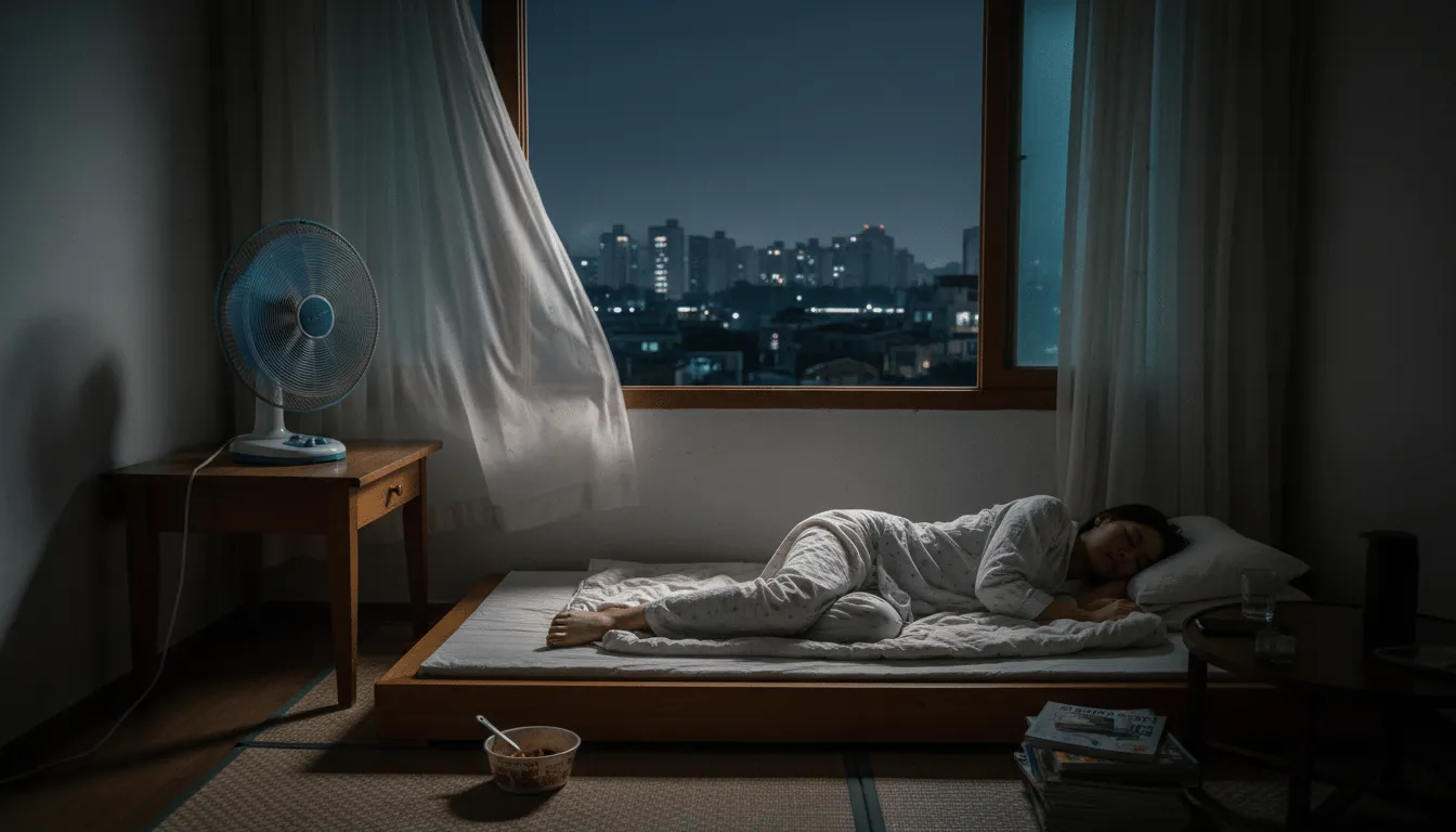 열대야 밤 침실 공기 답답할 때 환기 시간과 선풍기 배치 순서
