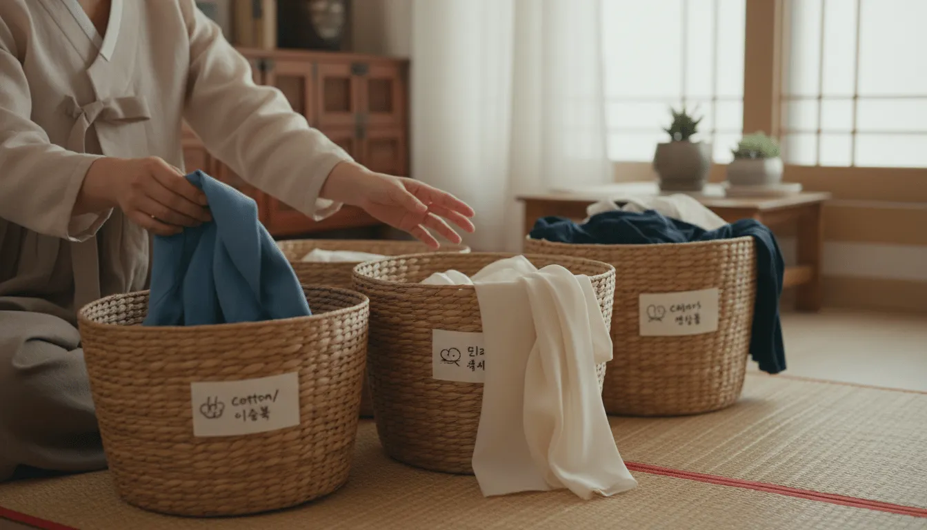 세탁 전 준비부터 달라요: 오염도와 소재에 따른 분류