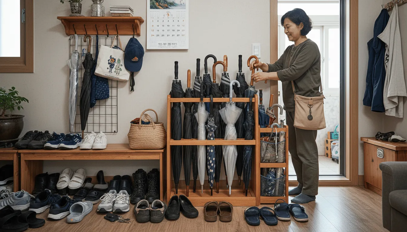 우산-보관-좁은-공간-활용법-현관-넓어지는-수납-비법 먼저 할 분류 순서