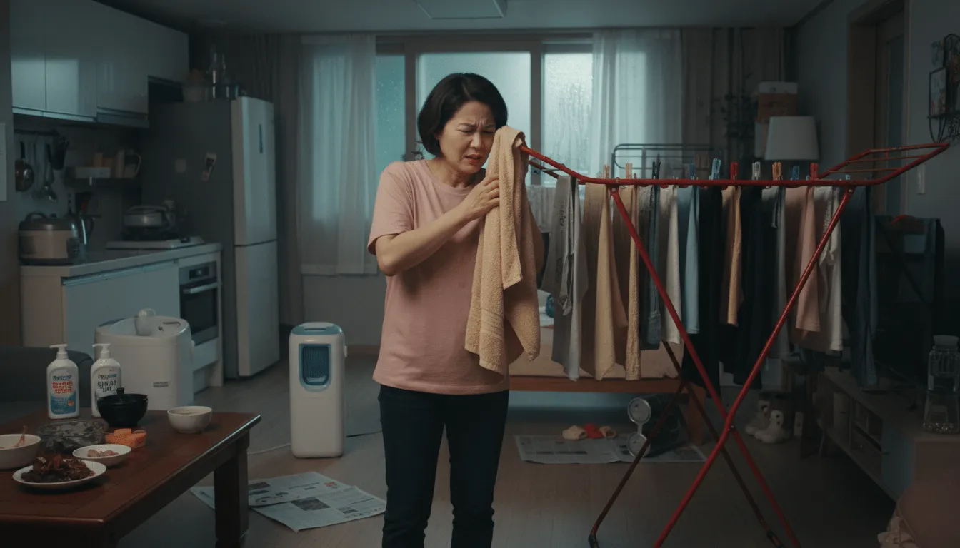 장마철 실내 건조할 때 빨래 냄새 다시 안 남게 말리는 순서