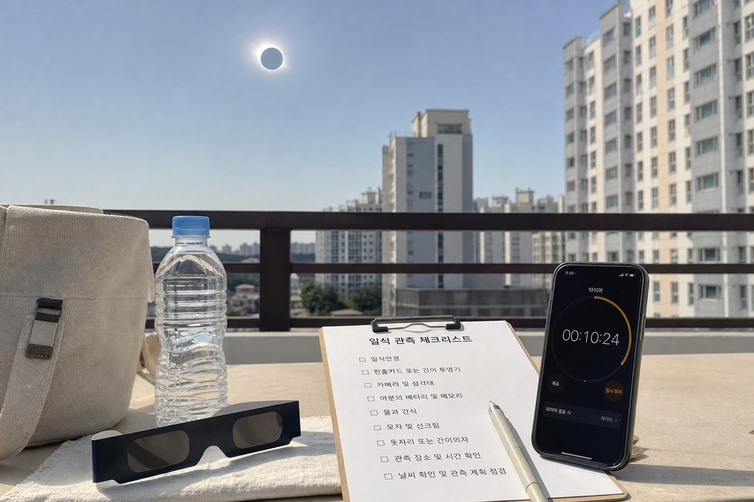 개기일식 관측 준비 체크리스트와 안전 장비